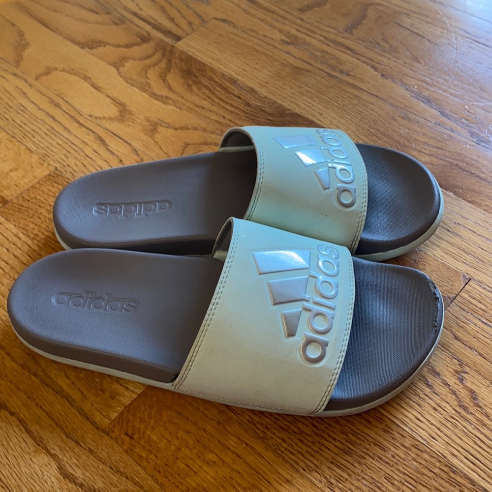 Adidas Mint Green Comfort Slides